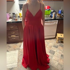 Amarra red prom dress